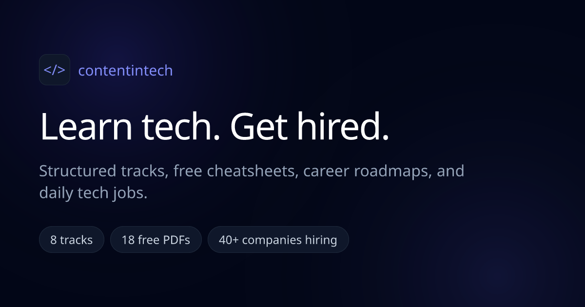 Learning tracks · contentintech