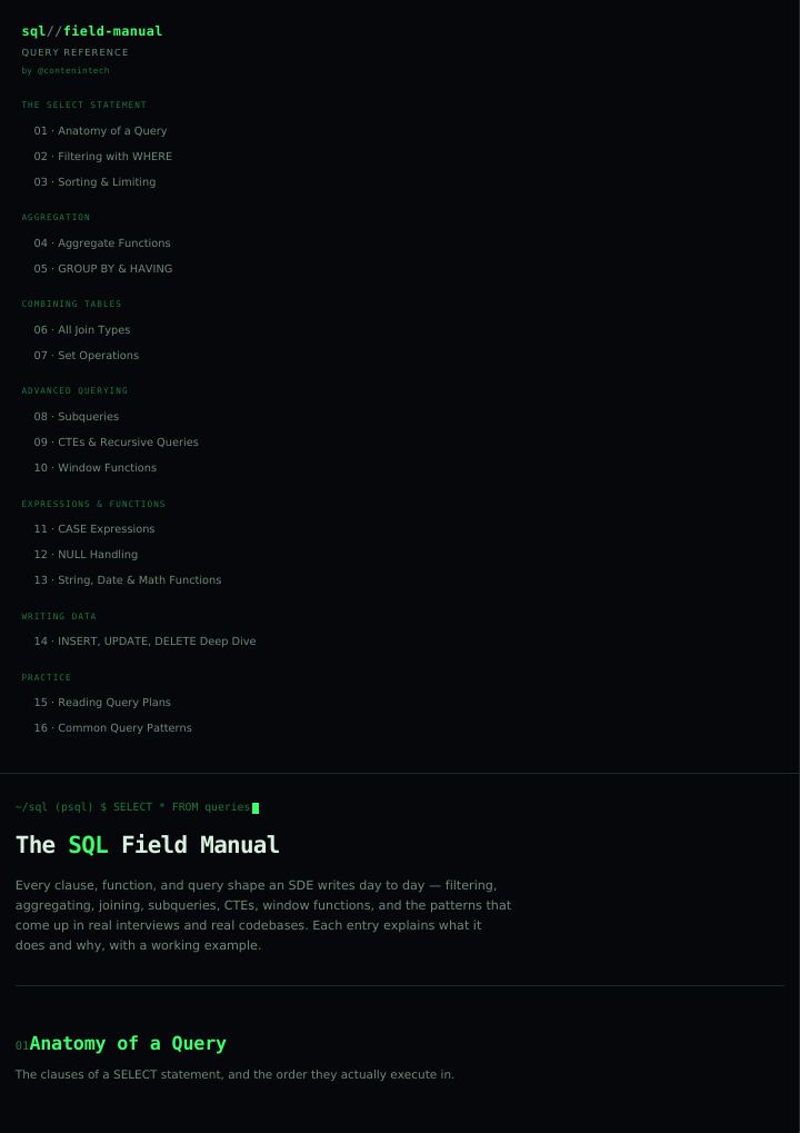 SQL Field Manual cover